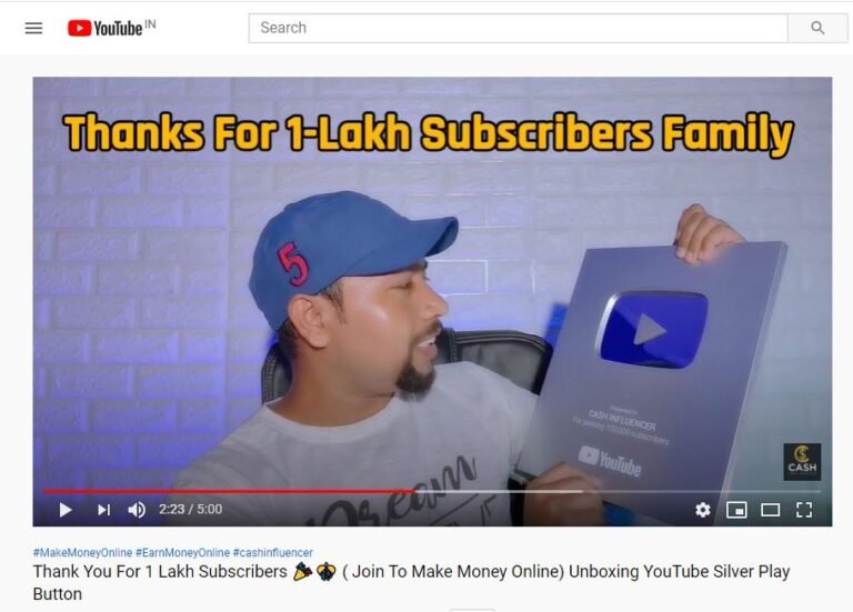 YouTube Silver Play Button Award